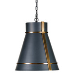 Brasserie Pendant - Blackened Zinc / Heritage Bronze