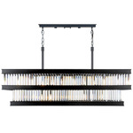 Double Take Linear Pendant - Black / Crystal