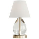 Mona & Lisa Table Lamp - Brass / White Linen