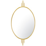 Propaganda Oval Wall Mirror - Gold / Mirror