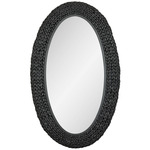 Athena Oval Mirror - Black / Mirror