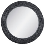 Athena Round Mirror - Black / Mirror
