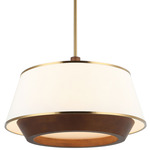 Desert Flyer Pendant - Brass / Off White