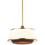 Desert Flyer Pendant - Brass / Off White