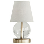 Mona & Lisa Table Lamp - Brass / White Linen