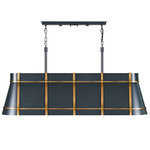 Brasserie Linear Pendant - Blackened Zinc / Heritage Bronze