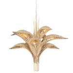 Century Palm Chandelier - Off White / Natural