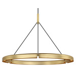 Cloak Chandelier - Hand Rubbed Antique Brass