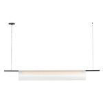 Trace Linear Chandelier - Nightshade Black / Etched Glass