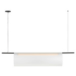 Trace Linear Chandelier - Nightshade Black / Etched Glass