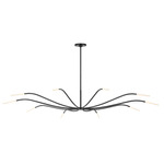 Lajos Chandelier - Bronze / Opal Etched
