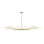 Lajos Chandelier - Hand Rubbed Antique Brass / Opal Etched