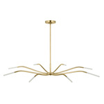Lajos Chandelier - Hand Rubbed Antique Brass / Opal Etched