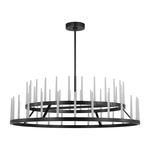 Sagrada Chandelier - Bronze / Etched Crystal