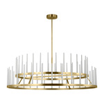 Sagrada Chandelier - Hand Rubbed Antique Brass / Etched Crystal