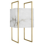 Aloft Cordless Table Lamp - Hand Rubbed Antique Brass / Alabaster