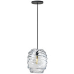 Audra LED Pendant - Nightshade Black / Clear