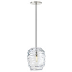 Audra LED Pendant - Polished Nickel / Clear
