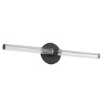 Reiya Round Bathroom Vanity Light - Nightshade Black / Clear Acrylic