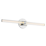 Reiya Round Bathroom Vanity Light - Chrome / Clear Acrylic