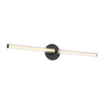 Reiya Round Bathroom Vanity Light - Nightshade Black / Clear Acrylic