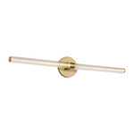 Reiya Round Bathroom Vanity Light - Hand Rubbed Antique Brass / Clear Acrylic