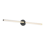 Reiya Round Bathroom Vanity Light - Nightshade Black / Clear Acrylic