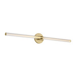 Reiya Round Bathroom Vanity Light - Hand Rubbed Antique Brass / Clear Acrylic