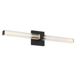 Reiya Square Bathroom Vanity Light - Nightshade Black / Clear Acrylic