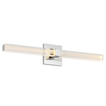 Reiya Square Bathroom Vanity Light - Chrome / Clear Acrylic