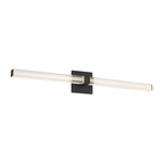 Reiya Square Bathroom Vanity Light - Nightshade Black / Clear Acrylic