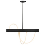 Uneri Chandelier - Nightshade Black / White Fabric