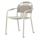 Cleo Outdoor Dining Armchair - Sage Green / Misty Dots Rope