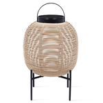 Tika Outdoor Portable Solar Lamp with Base - Camel / Black