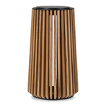 Maya Outdoor Portable Solar Lamp - Black / Teak