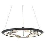Nettuno Chandelier - Overstock - Metallic Brushed Grey / Cognac