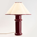 Heath Table Lamp - Port Red / White