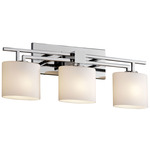 Aero Three Light Oval Bath Bar - Floor Model - Polished Chrome / Opal
