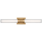 Kiel Bathroom Vanity Light - Overstock - Satin Brass / Arctic