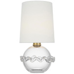 Breslin Cordless Table Lamp - Overstock - Clear / Linen