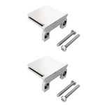 Light Channel .3 Surface Mount End Caps / Pair - Satin Aluminum