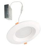 Recessed Color-Select Canless Downlight with Remote J-Box - White