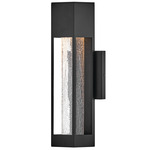 Vapor Outdoor Wall Light - Black / Clear