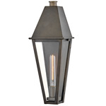 Endsley Outdoor Lantern Wall Sconce - Blackened Brass / Clear