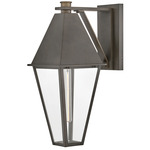 Endsley Outdoor Hanging Wall Sconce - Blackened Brass / Clear