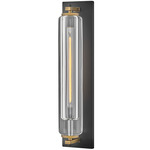 Lourde Outdoor Wall Light - Black / Clear