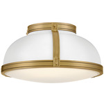 Barton Ceiling Light - Lacquered Brass / Matte White / Etched Opal