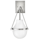 Collins Wall Sconce - Polished Nickel / Opal