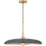 Sadie Pendant - Lacquered Brass / Antique Verdigris