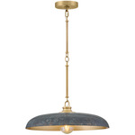 Sadie Pendant - Lacquered Brass / Antique Verdigris